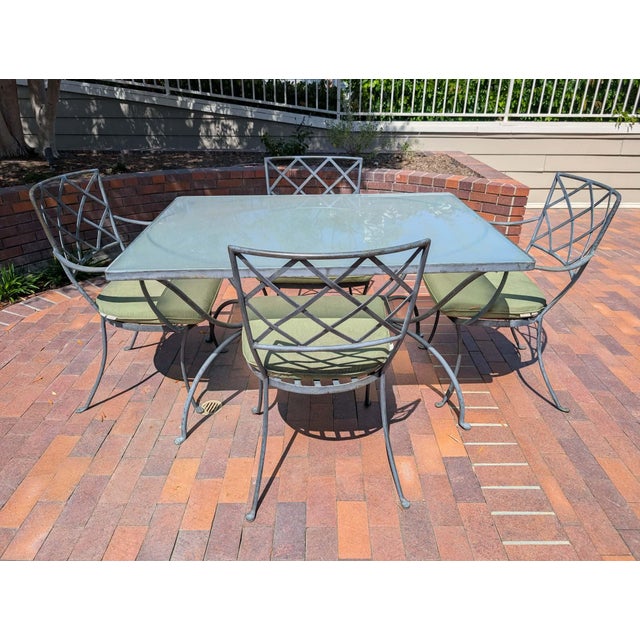 Brown Jordan Mid-Century Wrought-Iron Patio Set For Sale - Image 4 of 11
