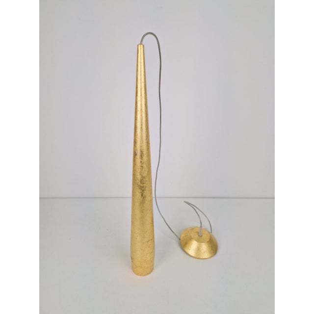Line conical gold pendant lamp panzeri italy 1990 designer: carlo panzeri manufacturer: panzeri dimensions: w 8 cm x d 8...