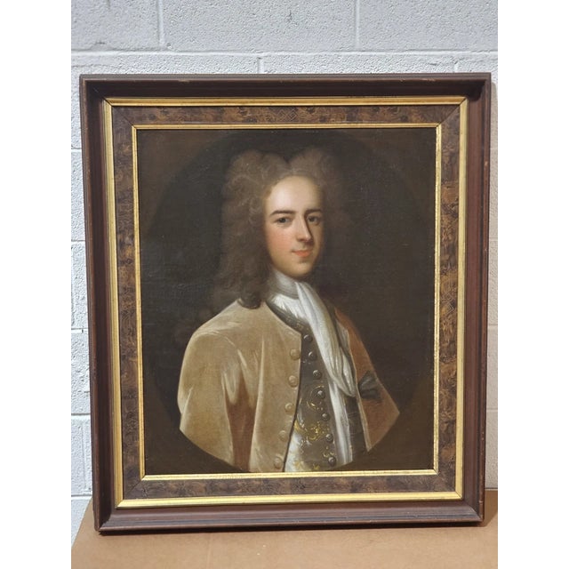 English 18th Century English Portrait of Thomas Maire of Hardwick Oil on Canvas Framed For Sale - Image 3 of 10