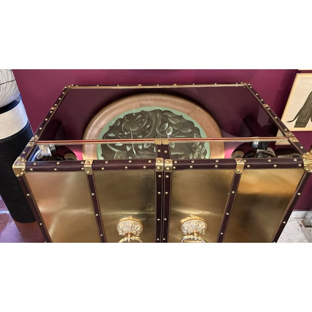 2020s Costume Trunk Dry Bar Cabinet. For Sale - Image 5 of 12
