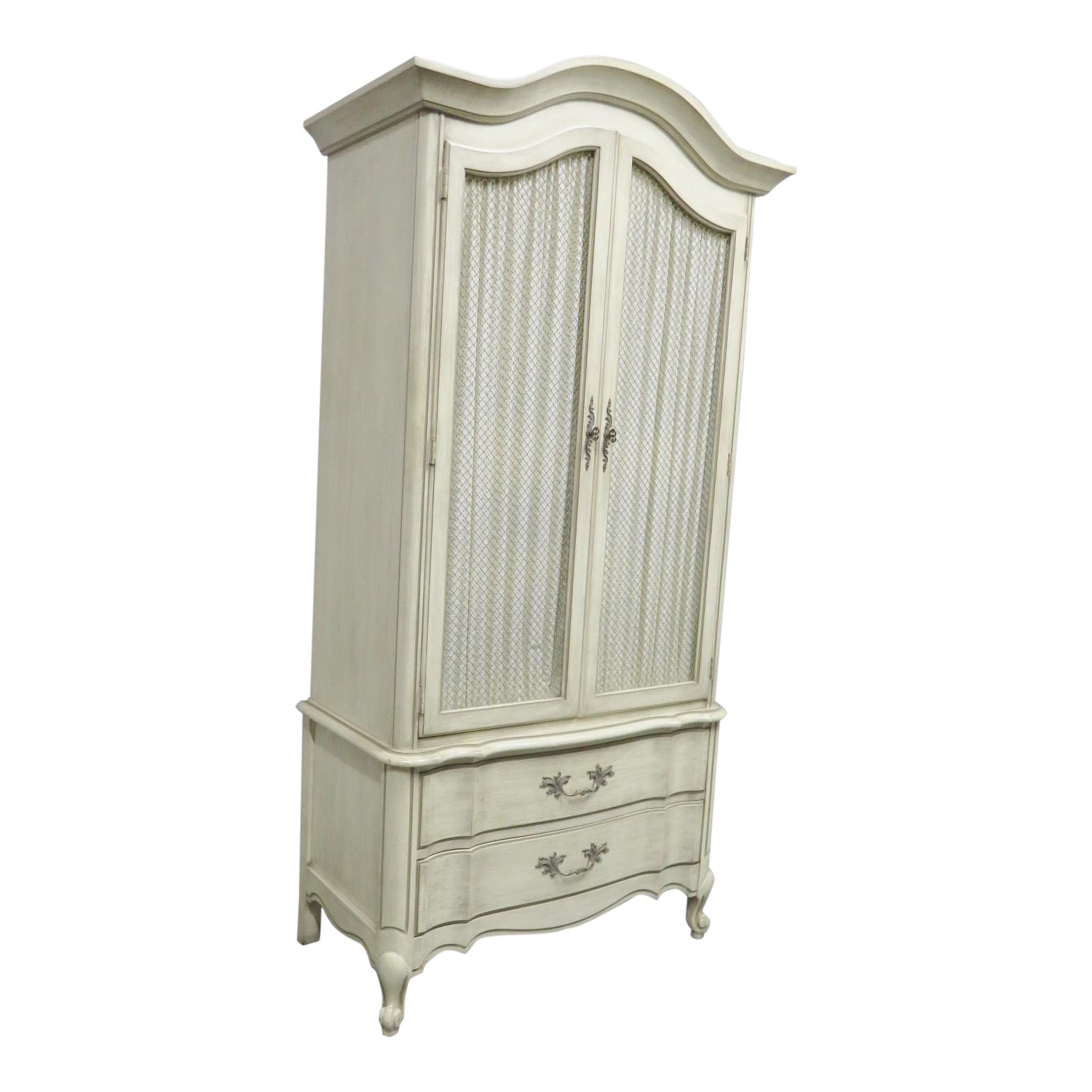 White Fine Furniture French Provincial Armoire Chairish