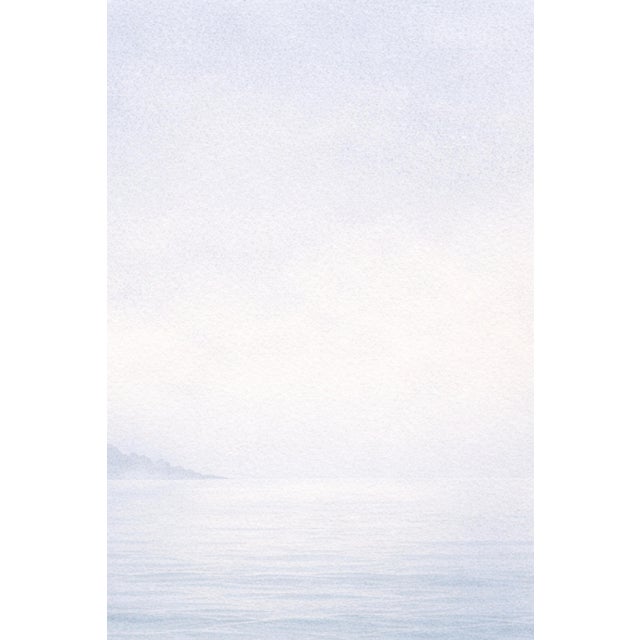 Paint Minimalist Coastal Shoreline, Soft Seascape Art Print, 24″ × 36″ For Sale - Image 7 of 9