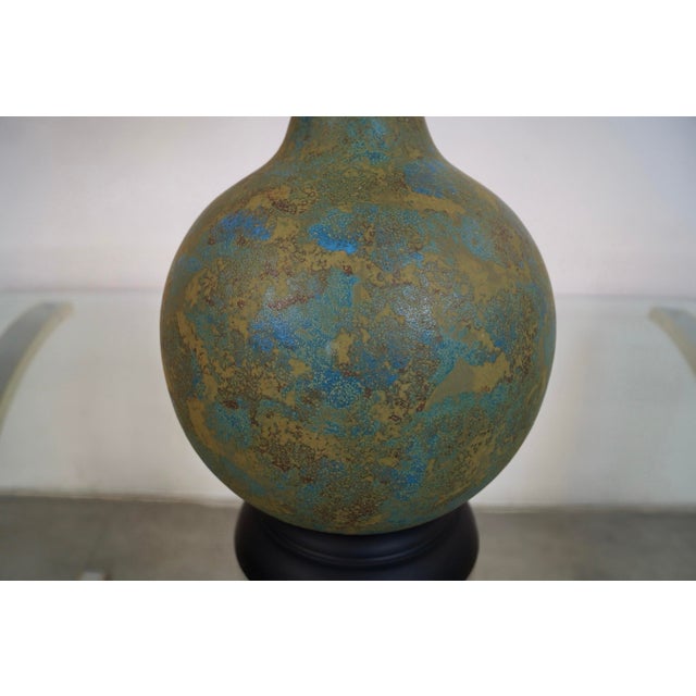 1960’s Mid-Century Modern Pottery Ceramic Table Lamp For Sale In Los Angeles - Image 6 of 12