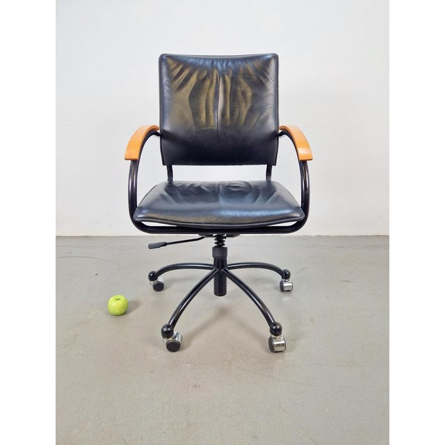 Wood S73 Office Chair in Leather by Josef Gorica for Thonet, 1990s For Sale - Image 7 of 9
