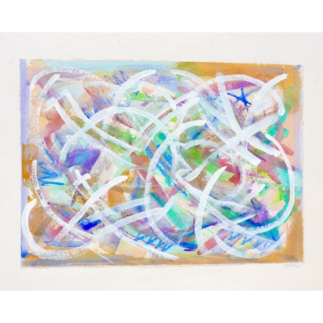 Contemporary "Celebration" Contemporary Abstract Expressionist Mixed-Media Painting by Martha Holden For Sale - Image 3 of 9