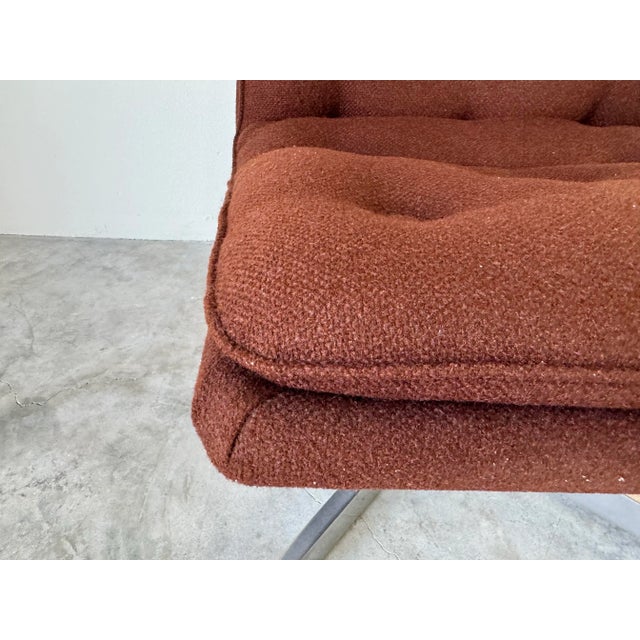 1970s 70's Mid-Century High Back Swivel and Rocking Lounge Chair For Sale - Image 5 of 12