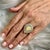 Metal Natural White Opal Diamond Ring 14k Gold 11 TCW GIA Certified, Size 6.25 For Sale - Image 7 of 13