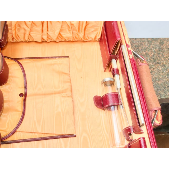 Mark Cross Antique Mark Cross Travel Case With Sterling Toiletry Set 1945 For Sale - Image 4 of 17