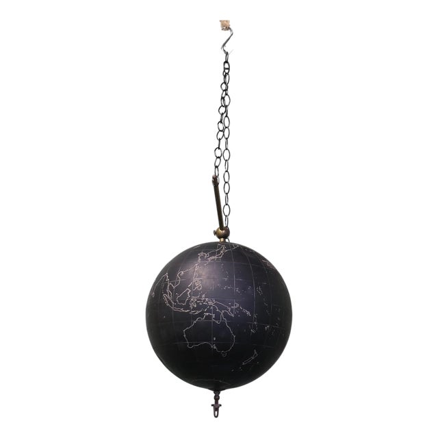 Terrestrial Slate Globe from Phillips, 1950 For Sale