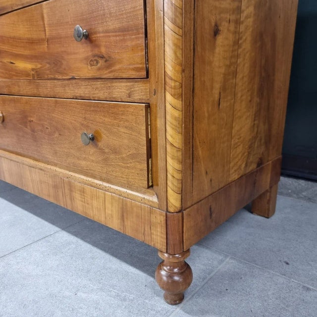 Veneto Chest of Drawers in Light Walnut and Cherry, 1850s For Sale - Image 4 of 10
