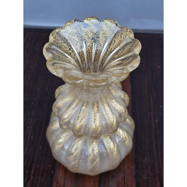 Barovier Vase in Murano Glass with Gold Dust, 1960 For Sale - Image 6 of 10