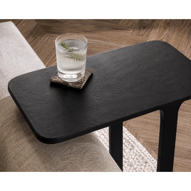 Metal Modern Black Portal End Table For Sale - Image 7 of 7