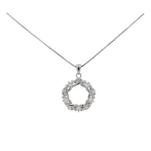 Diamond Crown of Thorns Platinum Pendant Necklace