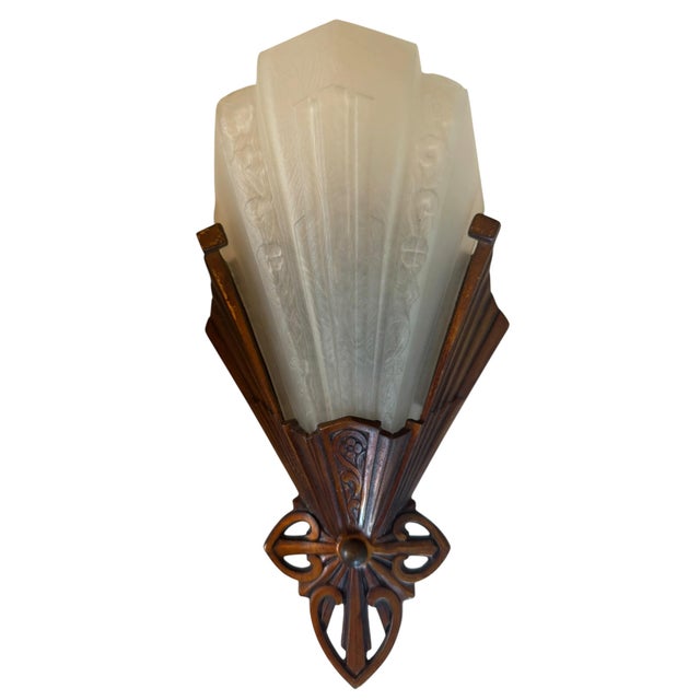 Metal Antique Pair of Verdin Company Art Deco Wall Sconces For Sale - Image 7 of 7