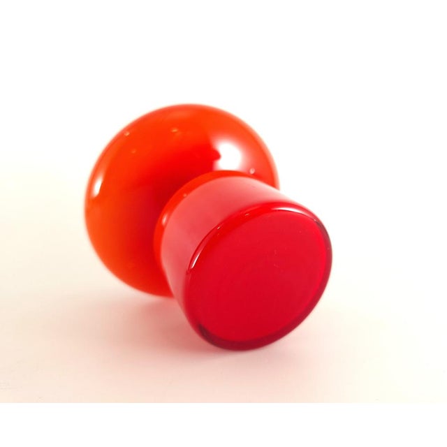 Glass Pop Art Carnaby Vase with Ball Stopper attributed to Per Lütken for Holmegaard, 1960s For Sale - Image 7 of 8