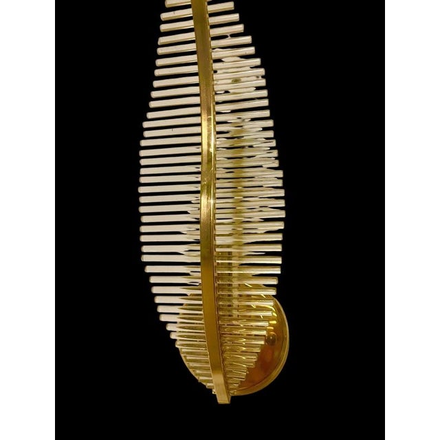 Exceptional G Sciolari wall lighting with tube Murano glass with gilded gold structure. The design and the quality of the...