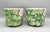 Pair of Italian Rose Relief Ceramic Cachepots – Majolica Style / English Country / Cottagecore For Sale In Houston - Image 6 of 10