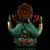 Shell Brass Inlaid Ganesha Statue With Coral and Turquoise For Sale - Image 7 of 8
