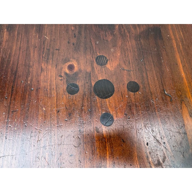 American Vintage Ethan Allen Old Tavern Pine Square Pedestal End Table For Sale - Image 3 of 11