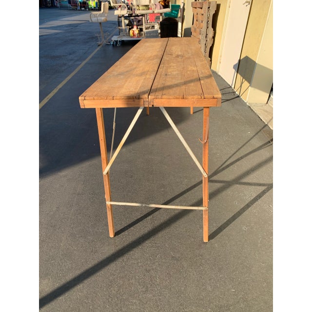 Early 20th Century 1930s Industrial Wallpaper Hangers Folding Table or Desk For Sale - Image 5 of 12