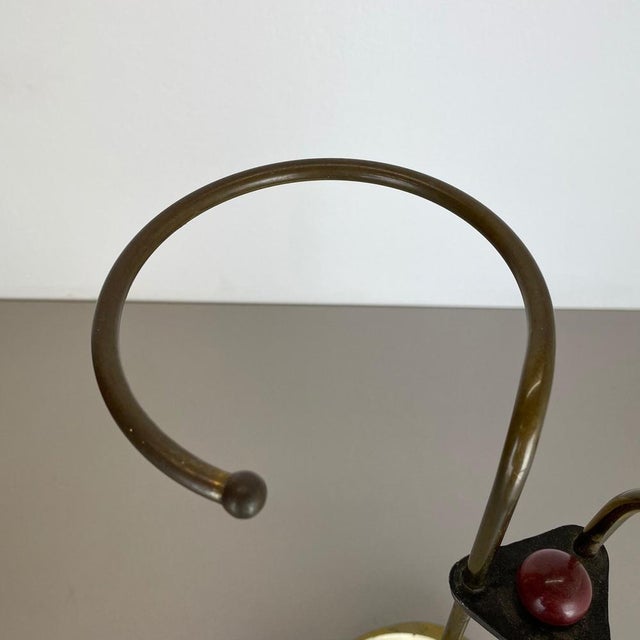 Bauhaus Modernist Metal and Brass Umbrella Stand, Germany, 1950s For Sale - Image 6 of 18