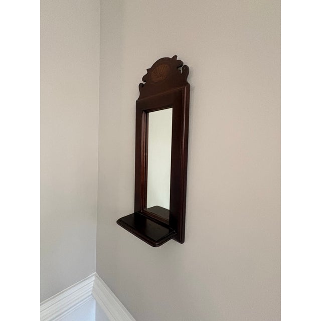 Traditional 1980s Federal Style Mirror With Shelf For Sale - Image 3 of 10