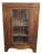 Antique Lead Glass and Wood Bookcase or Display Cabinet For Sale