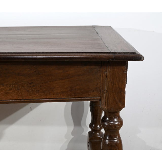 Louis XIV Style Oak Farm Table, Mid 19th Century For Sale - Image 6 of 18