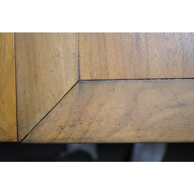 1950s Michael Taylor for Baker Walnut Extension Dining Table Far East Collection For Sale - Image 17 of 18