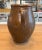 Chocolate Vintage Rustic European Glazed Double Handle Terra Cotta Chocolate Brown Vase For Sale - Image 8 of 9