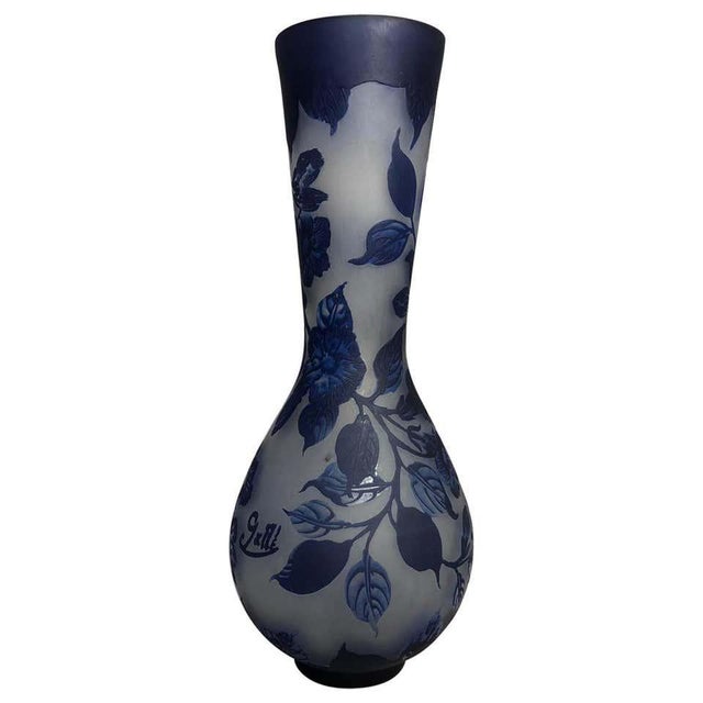 French Art Nouveau Cameo Style Vase by Gallé, 20th Century For Sale - Image 11 of 11