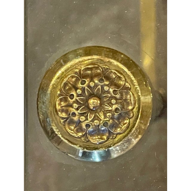 Set of Vintage French Brass Nesting Tables With Glass Tops For Sale In Dallas - Image 6 of 6