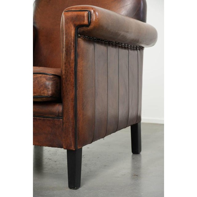 Vintage Art Deco Style Sheepskin Lounge Chair For Sale - Image 12 of 14