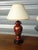 Pair of vintage Limoges porcelain bedside lamps. This retro lighting set features fine porcelain bases, each with an...