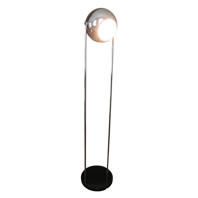 1960s 1960s Space Age Chrome and Black Eyeball Floor Lamp For Sale - Image 5 of 5