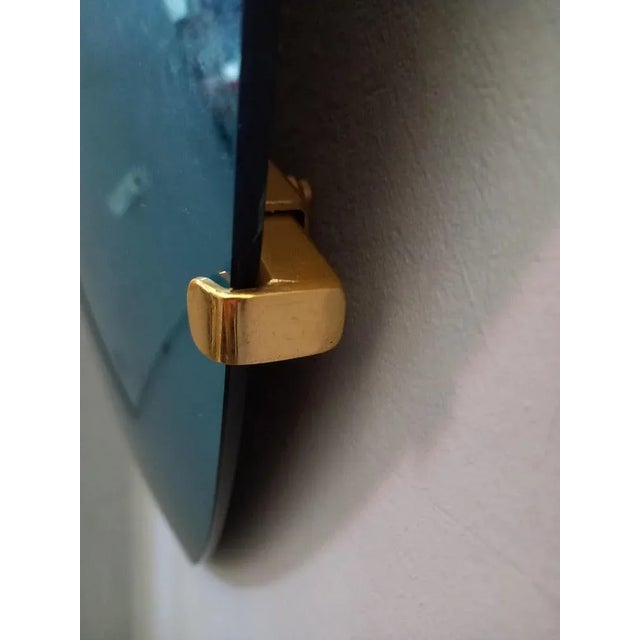 Convex Blue Mirror with Adjustable Iron Structure For Sale - Image 5 of 10