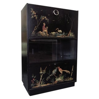 Vintage Hand Painted Chinese Style Bar For Sale