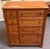 Vintage Amish Solid Cherry Tall Chest of Drawers c.1980 For Sale - Image 4 of 9