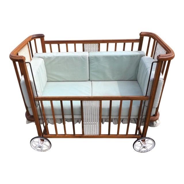 1950s Art Deco Baby Crib Made Into a Pet/Dog Bed Chairish