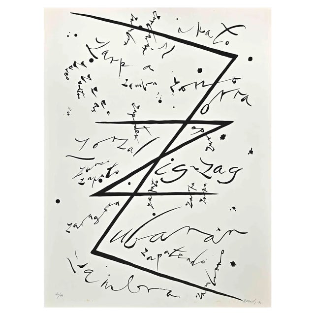 Rafael Alberti, Letter Z, Original Lithograph, 1972 For Sale