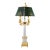 1990s Neoclassical Style Baccarat Cut Crystal & Gilt Bronze Bouillotte Table Lamp For Sale