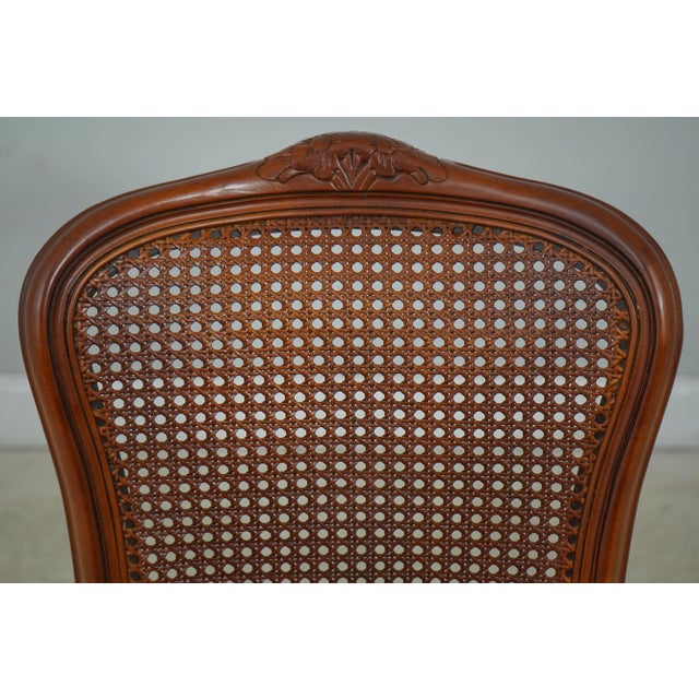 1990s French Louis XV Style Cane Back Side Chair For Sale - Image 5 of 12