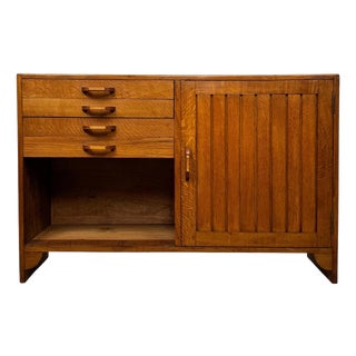 Small Mid-20th Century Golden Oak Sideboard For Sale
