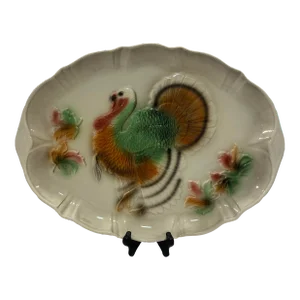 Vintage 1958 Lane & Co. Large Ceramic Turkey Serving Platter