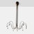 Danish Copper Chandelier A copper chandelier with 10 LED light sockets and curved arms. Wired for use in US. Height : 40.25″