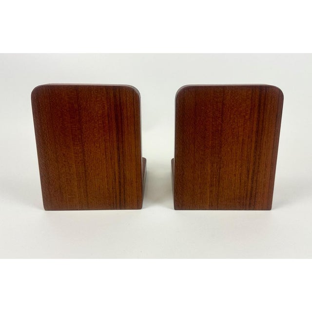 Brown Mid-Century Teak Bookends Wit Scalar Fish, 1960s, Set of 2 For Sale - Image 8 of 9