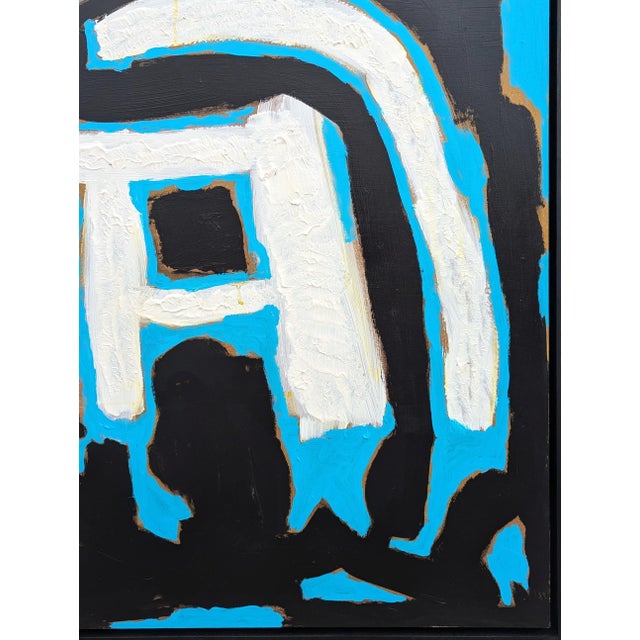 Paul Reeves "Codex" Contemporary Black, Blue & White Expressionist Abstract Gesture Painting, 2025 For Sale In Houston - Image 6 of 10