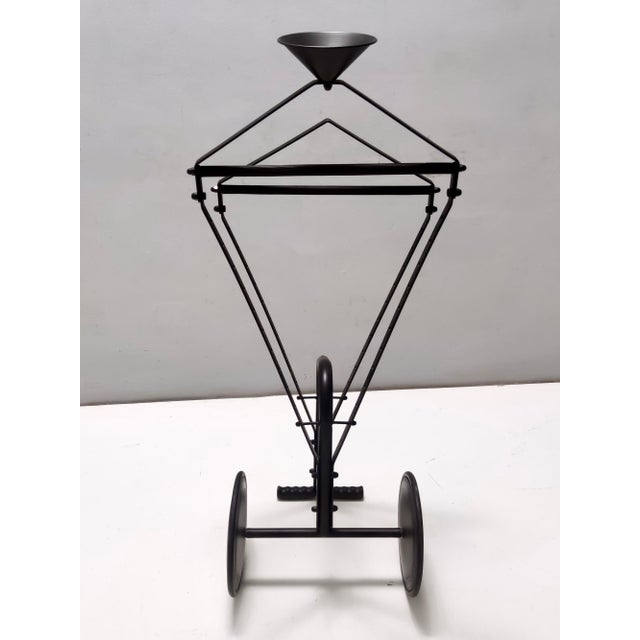 Vintage Italian Varnished Metal and Plastic Valet Stand, 1980s For Sale - Image 4 of 11