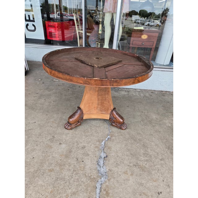 19c Restoration Period French Empire Center Table W Marble Top For Sale - Image 14 of 15