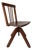 Early 20th Century Rustic Industrial Swivel Child's Chair, Hardwood & Cast Iron School Chair For Sale